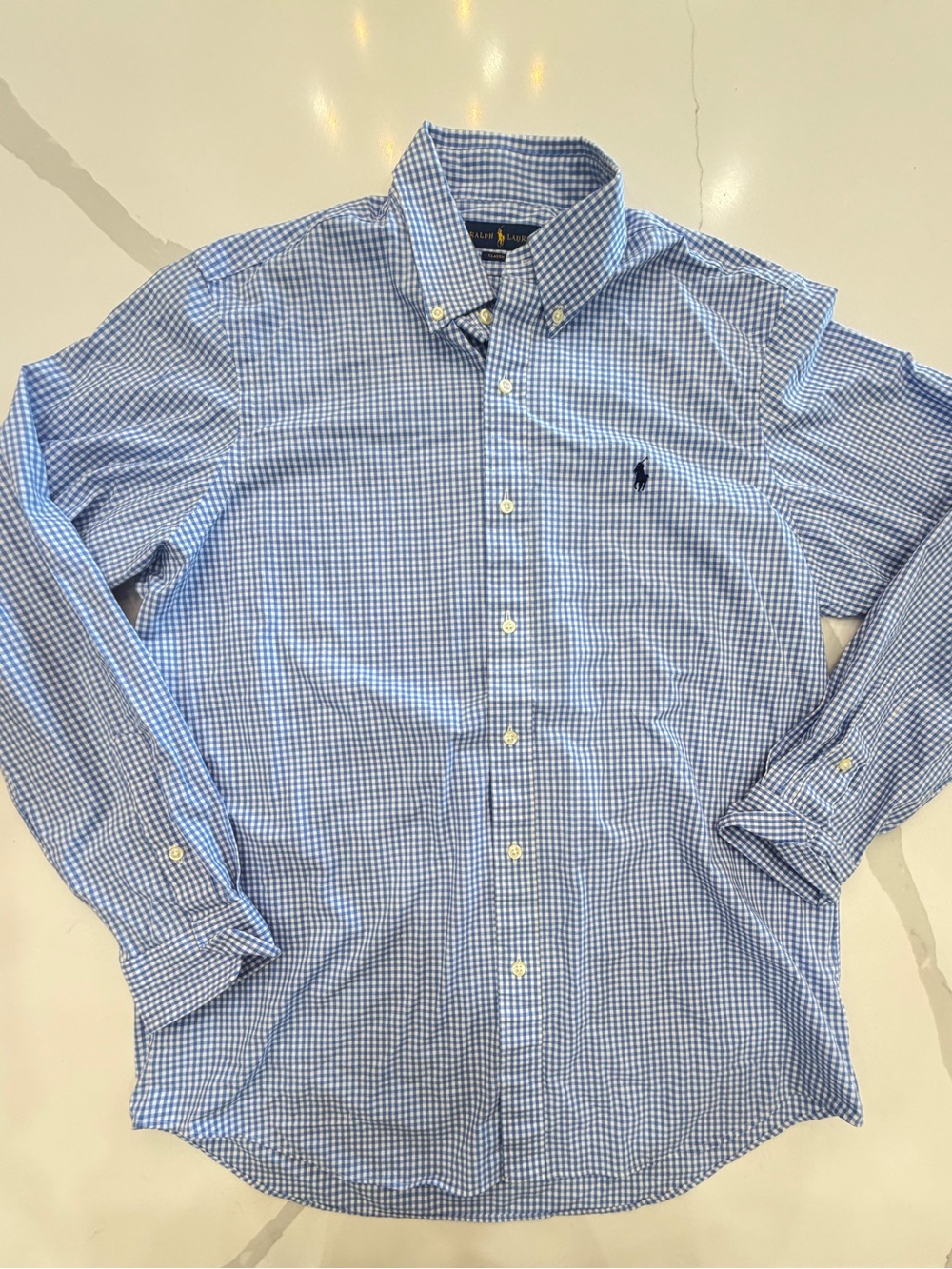 Polo by Ralph Lauren Light Blue Gingham Button-Down Shirt